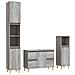 Set Mobili da Bagno 3 pz Grigio Sonoma in Legno Multistrato - Foto miniatura 1