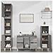 Set Mobili da Bagno 3 pz Grigio Sonoma in Legno Multistrato - Foto miniatura 2