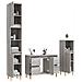 Set Mobili da Bagno 3 pz Grigio Sonoma in Legno Multistrato - Foto miniatura 4
