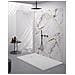 Piatto Doccia Rettangolare 70x140 Cm Effetto Pietra Marmoresina Con Griglia In Tinta Bianco Asia - Foto miniatura 1