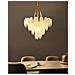 Lampadario Yauca Vetro Ottone - Foto miniatura 1