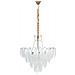 Lampadario Yauca Vetro Ottone - Foto miniatura 4