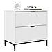 Comodino Bianco 63.5 x 36 x 61 cm Legno multistrato - Foto miniatura 3