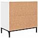 Comodino Bianco 63.5 x 36 x 61 cm Legno multistrato - Foto miniatura 8