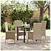 Set da Pranzo per Giardino con cuscino 5 pcs Beige polyrattan - Foto miniatura 2