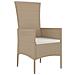Set da Pranzo per Giardino con cuscino 5 pcs Beige polyrattan - Foto miniatura 6