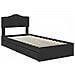Letto con Contenitore Nero 100 x 200 cm Legno multistrato - Foto miniatura 4