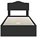 Letto con Contenitore Nero 100 x 200 cm Legno multistrato - Foto miniatura 8