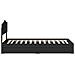 Letto con Contenitore Nero 100 x 200 cm Legno multistrato - Foto miniatura 9