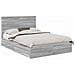 Letto con Contenitore con testiera Grigio Sonoma 140 x 200 cm - Foto miniatura 1