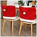 Coprisedia Natalizio In Pile Rosso - Decorazioni Festive Per Cena E Feste - Foto miniatura 4