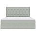 Letto con contenitore e LED Grigio chiaro 160 x 200 cm Velluto - Foto miniatura 8