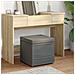 Pouf Grigio scuro Tessuto e Legno Ingegnerizzato - Foto miniatura 2