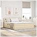 Letto con luci a strisce a LED Crema 180 x 200 cm Tessuto - Foto miniatura 2