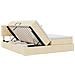 Letto con luci a strisce a LED Crema 180 x 200 cm Tessuto - Foto miniatura 9
