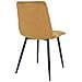 Set 2 Sedie Da Pranzo Middelfart In Velluto Giallo Senape Con Gambe Nere - Foto miniatura 4