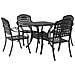 Set di Tavolo da Giardino 5 pcs Nero Alluminio pressofuso - Foto miniatura 1