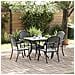 Set di Tavolo da Giardino 5 pcs Nero Alluminio pressofuso - Foto miniatura 2