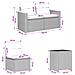 Set di divani 7 pcs Nero Rattan sintetico e Acciaio - Foto miniatura 9