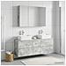 Set di mobili per il bagno 4 pcs Grigio Cemento - Foto miniatura 2