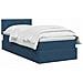 Letto con contenitore LED e materasso Blu 100 x 200 cm Tessuto - Foto miniatura 3