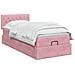 Letto ottomano con materasso Rosa 80 x 200 cm Velluto - Foto miniatura 3