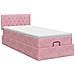 Letto ottomano con materasso Rosa 80 x 200 cm Velluto - Foto miniatura 8