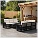 Set Divano da Giardino 7 pz Nero polyrattan - Foto miniatura 3