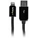 Cavo connettore lungo Lightning a 8 pin Apple a USB per iPhone / iPod / iPad nero 3 m - Foto miniatura 3