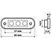 Set 20 Pz, Luce Ingombro A 3 Led, Montaggio Ad Incasso, 12/24v - Bianco - Foto miniatura 2