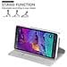 Custodia Compatibile Con Samsung Galaxy Note 4 In Classy Argento - Coperchio Protettiva Con Chiusura Magnetica, Funzione Stand E Tasca Per Le Carte - Foto miniatura 8