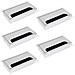 5070462 Confezione Da 5 Passacavi Rettangolari, Anodizzato Opaco - Foto miniatura 1