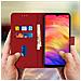 Custodia Redmi Note 7 Portacarte Funzione Supporto Cover Silicone - Rosso - Foto miniatura 3