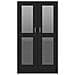Armadietto con Vetrina Nero 82,5x30,5x150 cm Legno Multistrato - Foto miniatura 7