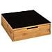 Cassetto Porta Capsule In Bamboo Nero E Legno 30x30x H10 Cm - Foto miniatura 1