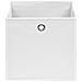 Contenitori 4 pz in Tessuto non Tessuto 28x28x28 cm Bianco - Foto miniatura 2