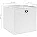 Contenitori 4 pz in Tessuto non Tessuto 28x28x28 cm Bianco - Foto miniatura 5