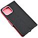 Maxy Custodia Book Orizzontale Silicone Case Per Apple Iphone 13 Pro Max Black-pink - Foto miniatura 3