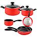 Fagor Maxima Set Di Pentole Induzione 8-piece Alluminio Antiaderente Casseruoli + 3 Padelle  Rosso - Foto miniatura 1