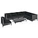 Set Divani Giardino 8 Pz Con Cuscini In Polyrattan Grigio Scuro - Foto miniatura 1