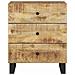 Comodino 50x33x62cm Legno Massello Di Mango E Legno Multistrato - Foto miniatura 3