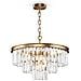 Lampadario Contemporaneo Revero Metallo Ottone 7 Luci Diffusori Vetro - Foto miniatura 1