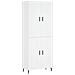Credenza Bianca 69,5x34x180 Cm In Legno Multistrato - Foto miniatura 2