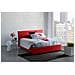 Letto Singolo Chelsea, Letto Contenitore Con Rivestimento In Tessuto, 100% Made In Italy, Apertura Frontale, Adatto Per Materasso Cm 90x190, Rosso - Foto miniatura 1