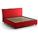 Letto Singolo Chelsea, Letto Contenitore Con Rivestimento In Tessuto, 100% Made In Italy, Apertura Frontale, Adatto Per Materasso Cm 90x190, Rosso - Foto miniatura 4