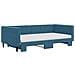 Divano Letto Estraibile Con Materassi Blu 100x200 Cm Velluto - Foto miniatura 2