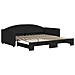 Divano Letto Con Letto Estraibile Nero 100x200 Cm In Tessuto - Foto miniatura 2