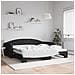 Divano Letto Con Letto Estraibile Nero 100x200 Cm In Tessuto - Foto miniatura 1