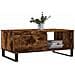 Tavolino Da Salotto Rovere Fumo 90x50x36,5 Cm Legno Multistrato - Foto miniatura 3