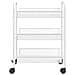 Carrello Da Cucina Con 3 Ripiani Bianco 46x26x64 Cm In Ferro - Foto miniatura 3